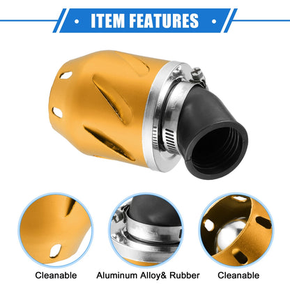 Air Filter for Universal Motorcycle ATV (35mm ID, 140x70mm, Aluminum Alloy)