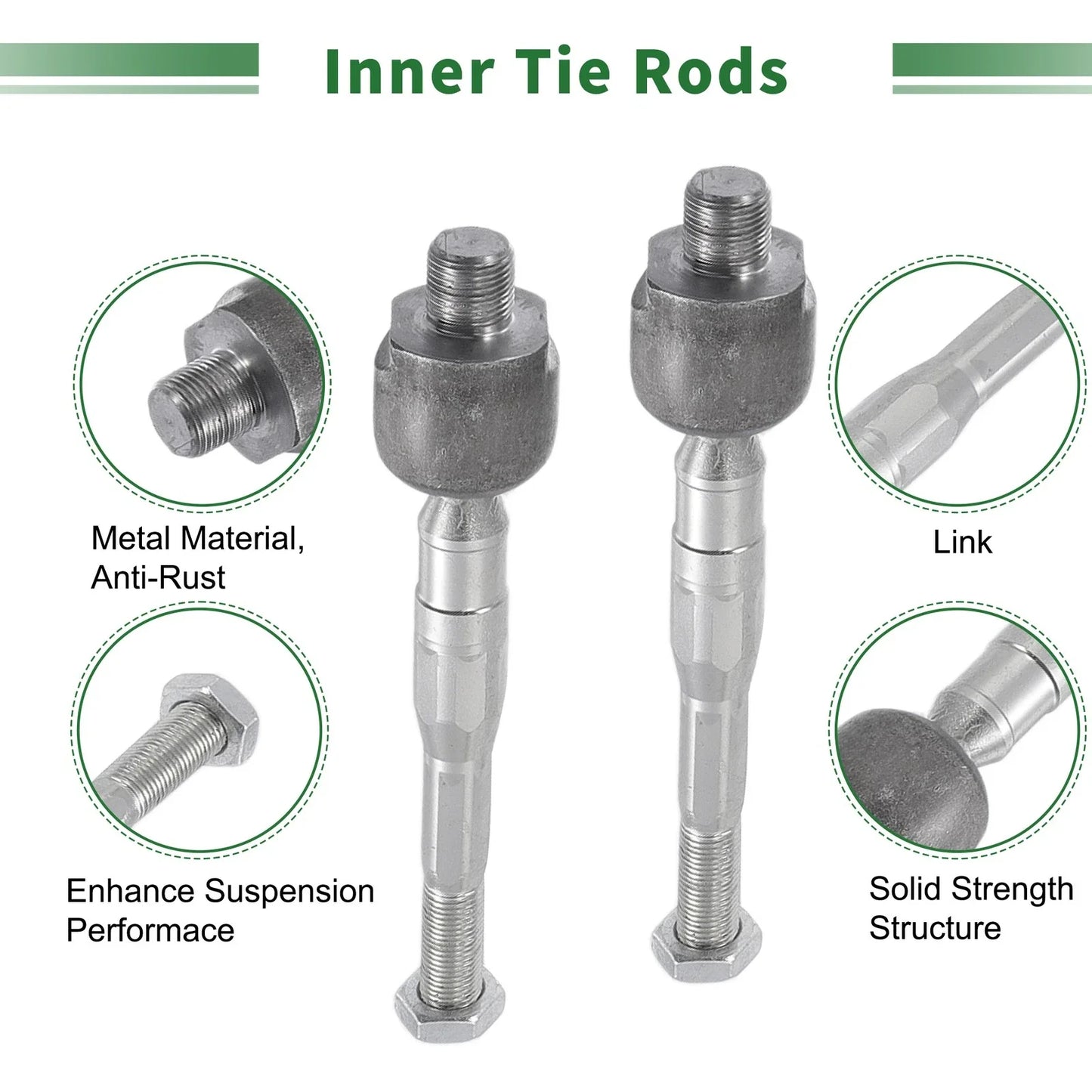 8pcs Front Suspension Kit Tie Rod Ends & Ball Joints for Honda Civic (2006-2011)