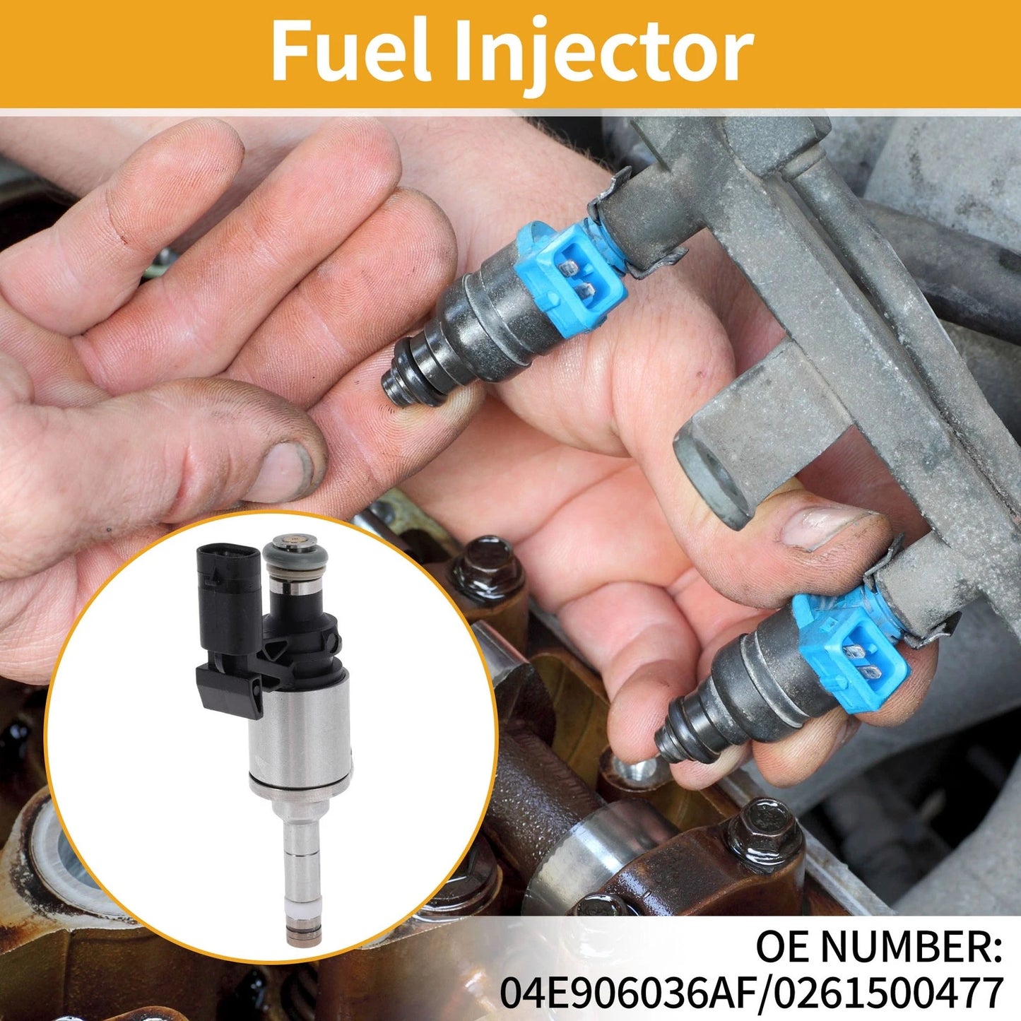 1 Pc Fuel Injector No.04E906036AF/0261500477 for Audi A3 Sportback E-Tron (2016–2018)