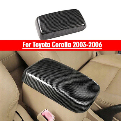 Carbon Fiber ABS Console Armrest Cover Trim for Toyota Corolla (2003–2006)