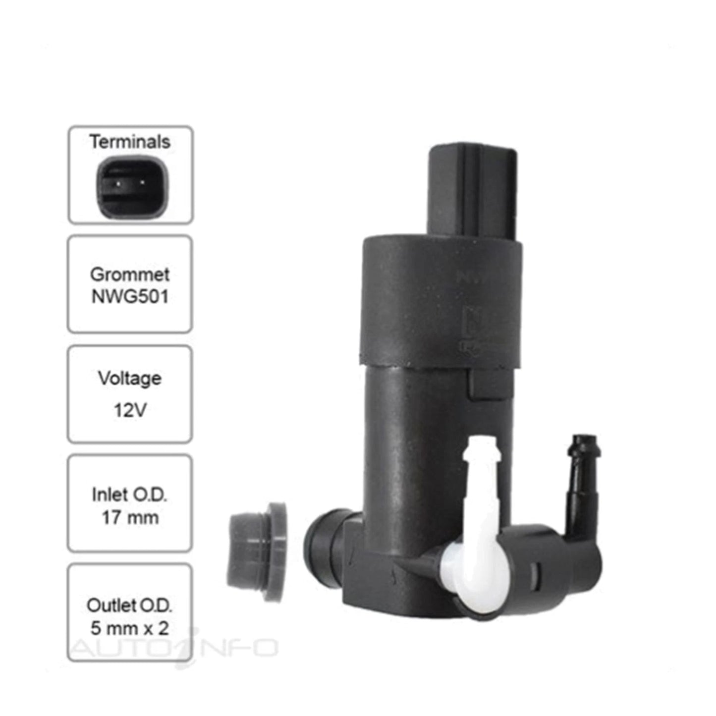Windscreen Washer Pump for Ford Fiesta (2009–2010)