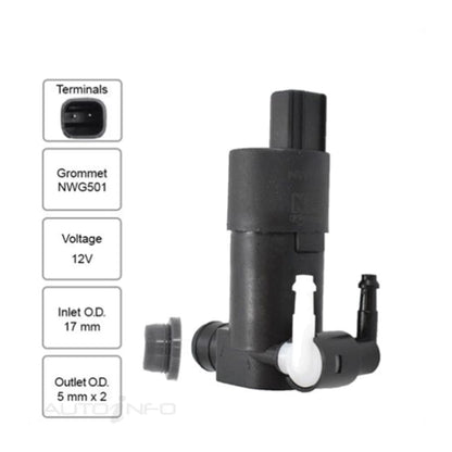 Windscreen Washer Pump for Ford Fiesta (2009–2010)