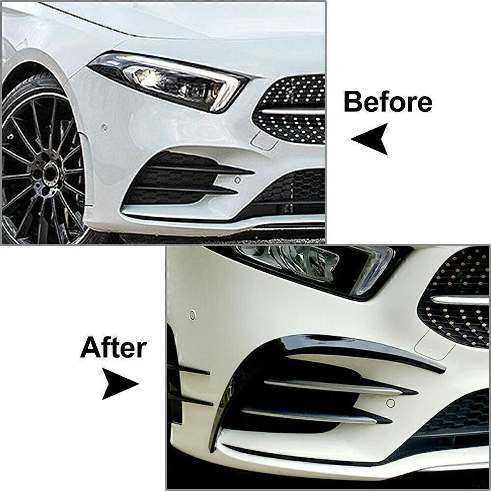 Front Bumper Splitter Spoiler Canard for Mercedes Benz A-Class A260 (2019-2023)
