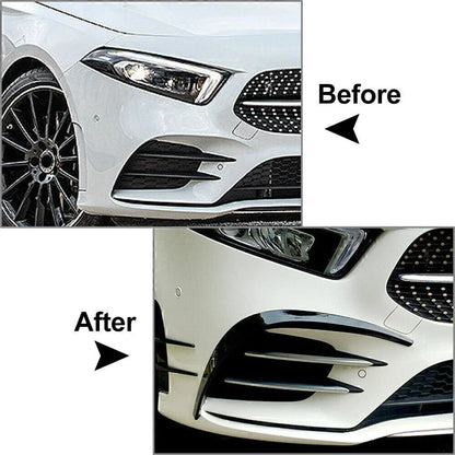 Front Bumper Splitter Spoiler Canard for Mercedes Benz A-Class A260 (2019-2023)