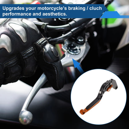 Short Long Brake Clutch Levers for Suzuki GSX-S1000/F/S/ABS (2015–2020) Black Orange