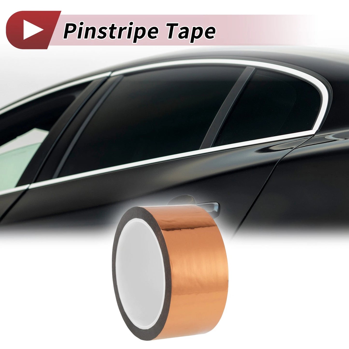 Pinstripe Tape 45mmx50m for Car Motorcycle Boat Champagne Gold Tone (1 Pc)