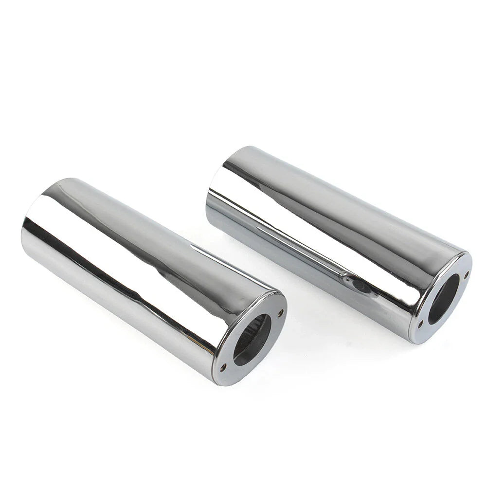 Smooth +2" Extended Fork Slider Covers for Harley Street Glide, Road King, Softail (2006-2023)