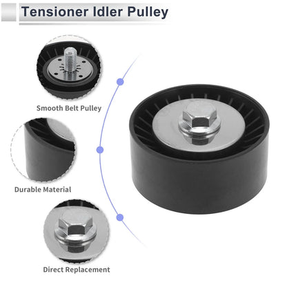 Drive Belt Idler Pulley for Chevrolet Cruze (2007-2017) Black 1 x Piece