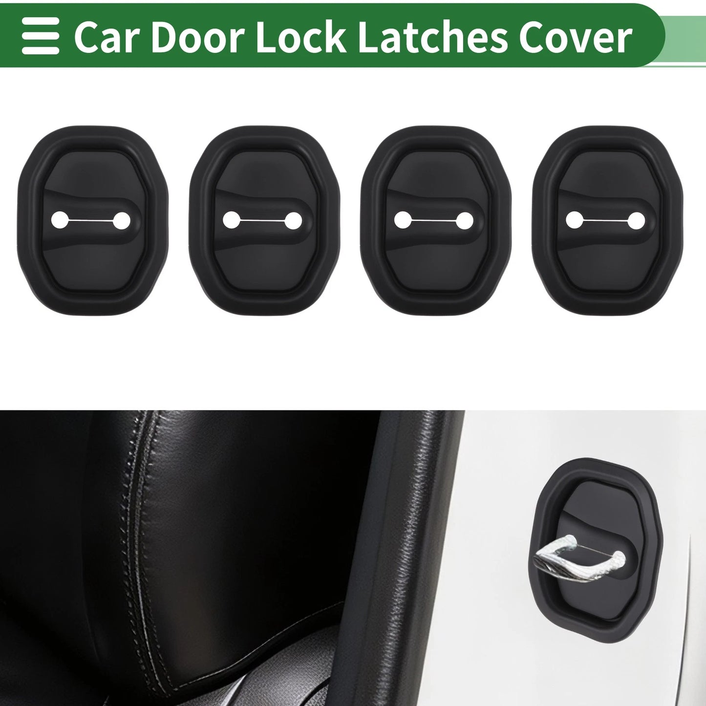 Set of 4 Door Lock Latches Covers for Jeep Wrangler (2008–2021)