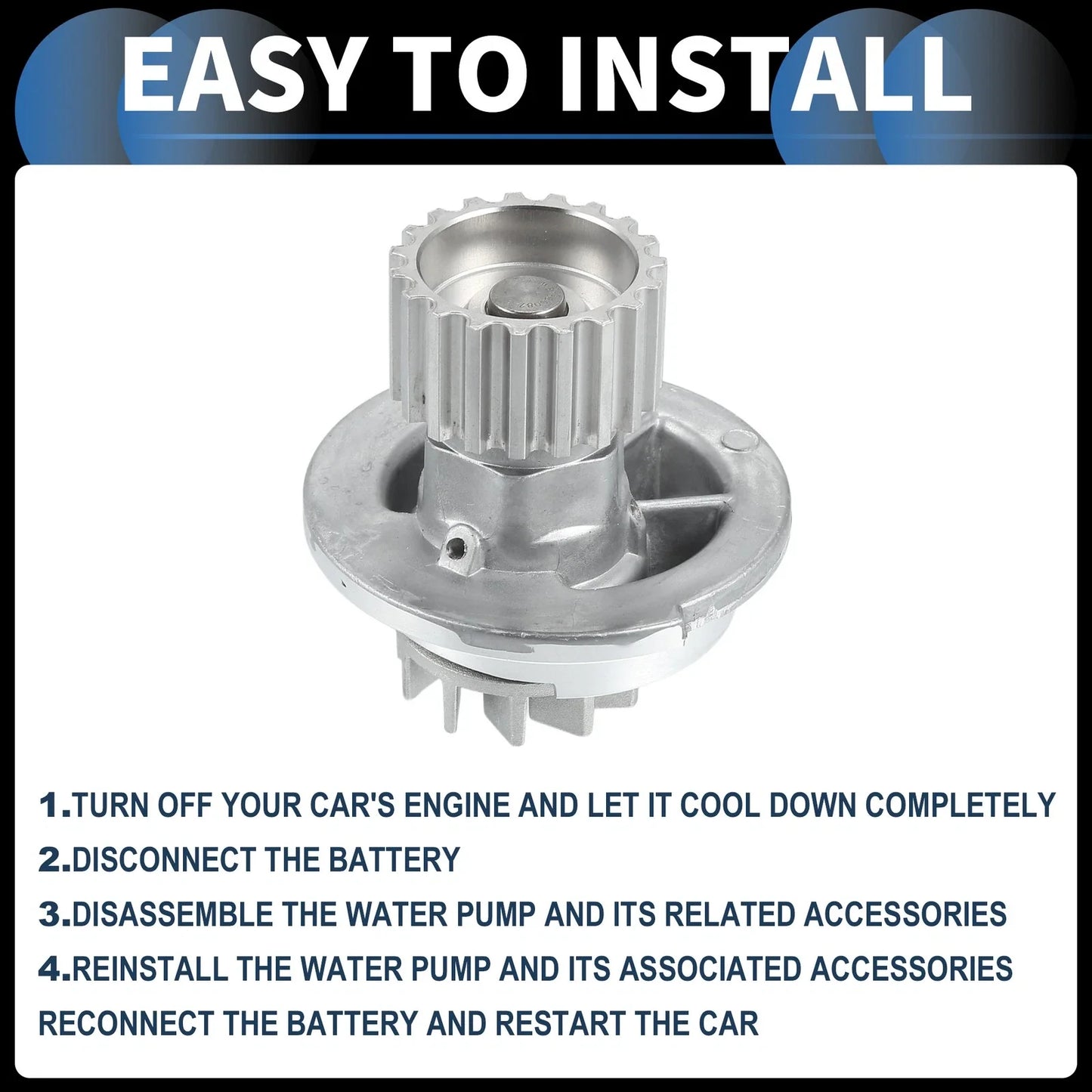 Water Pump with Seals Kit for Chevrolet Aveo (2004-2016)