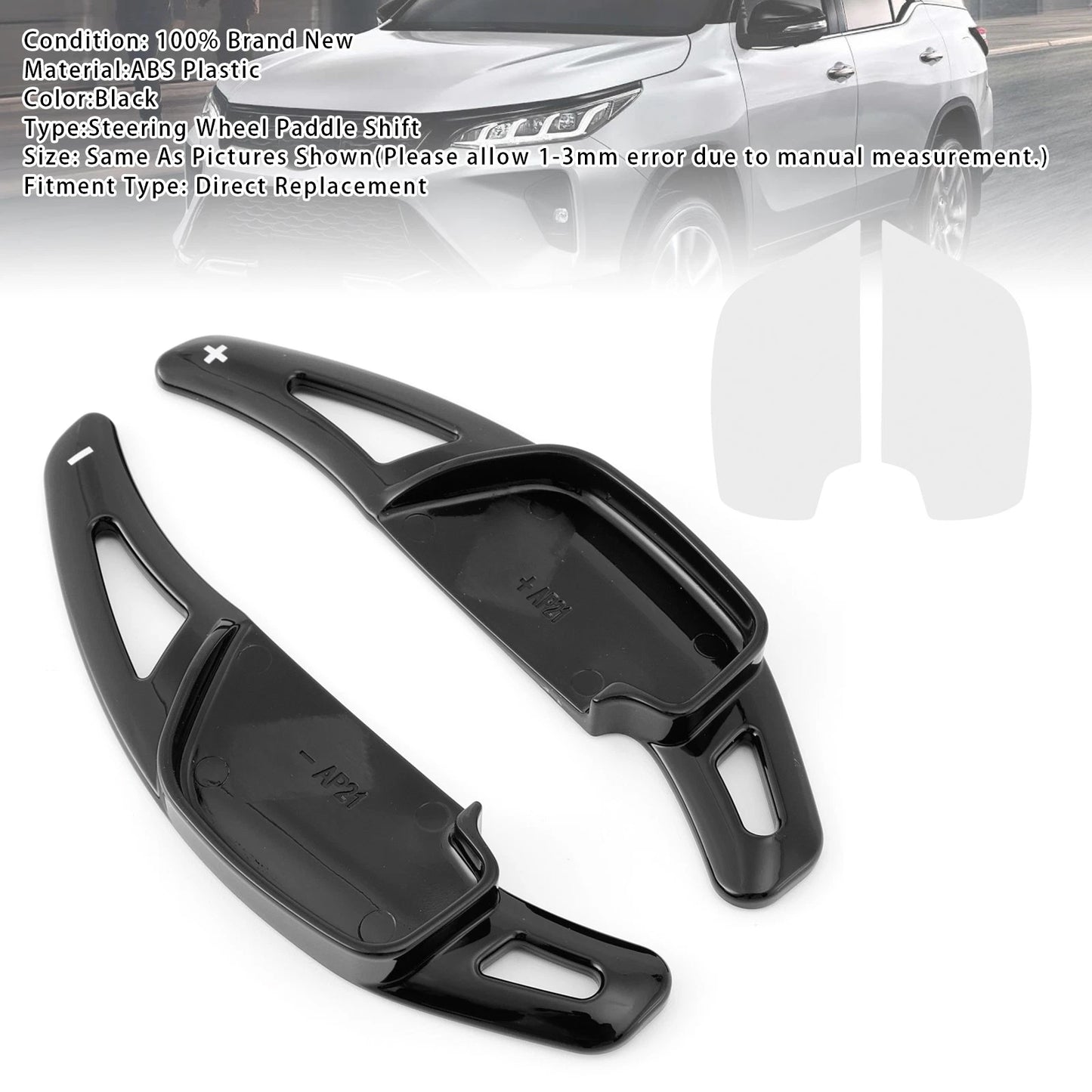 Shift Paddles for Toyota Corolla, Camry (2014–2021) - Black