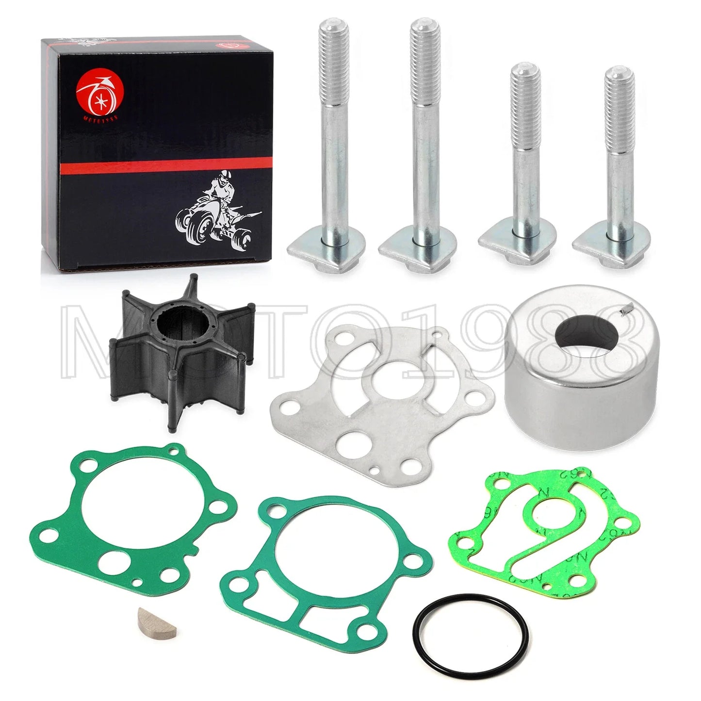 Water Pump Impeller Repair Kit for Yamaha 60-90HP 2 Stroke (1998–2007)