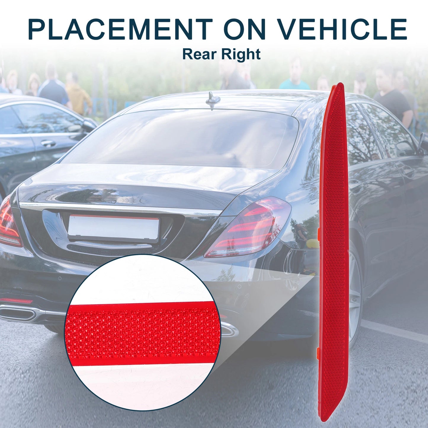 Rear Right Bumper Reflector No. 2228200874 for Mercedes-Benz GLE350 (2017–2018)