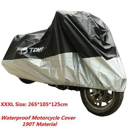 265x105x125cm XXXL UV Waterproof Motorcycle Cover Harley/Honda/Yamaha