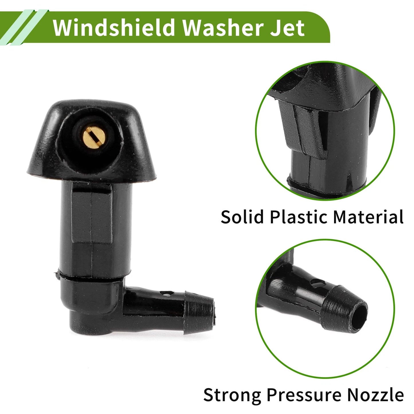 Windshield Washer Nozzle w/ Hose Connector for Honda (No. 76810SDAA11)