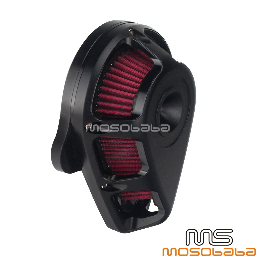 Black Air Filter Cleaner for Harley Touring Road King Dyna Street Bob (00-17)