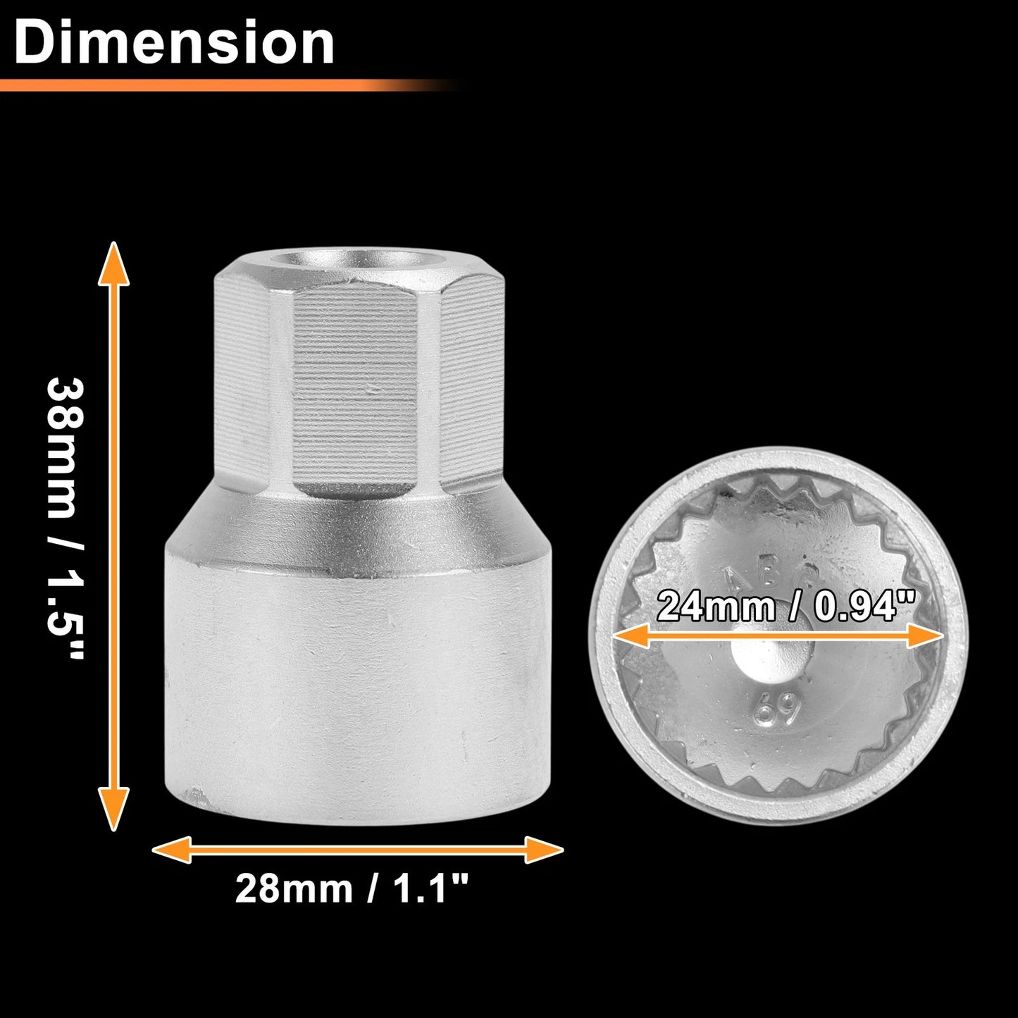 Wheel Lock Lug Nut for VW Touareg (2004–2018) - Key Socket Removal Tool