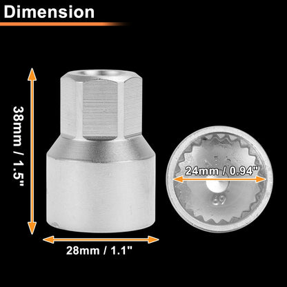 Wheel Lock Lug Nut for VW Touareg (2004–2018) - Key Socket Removal Tool
