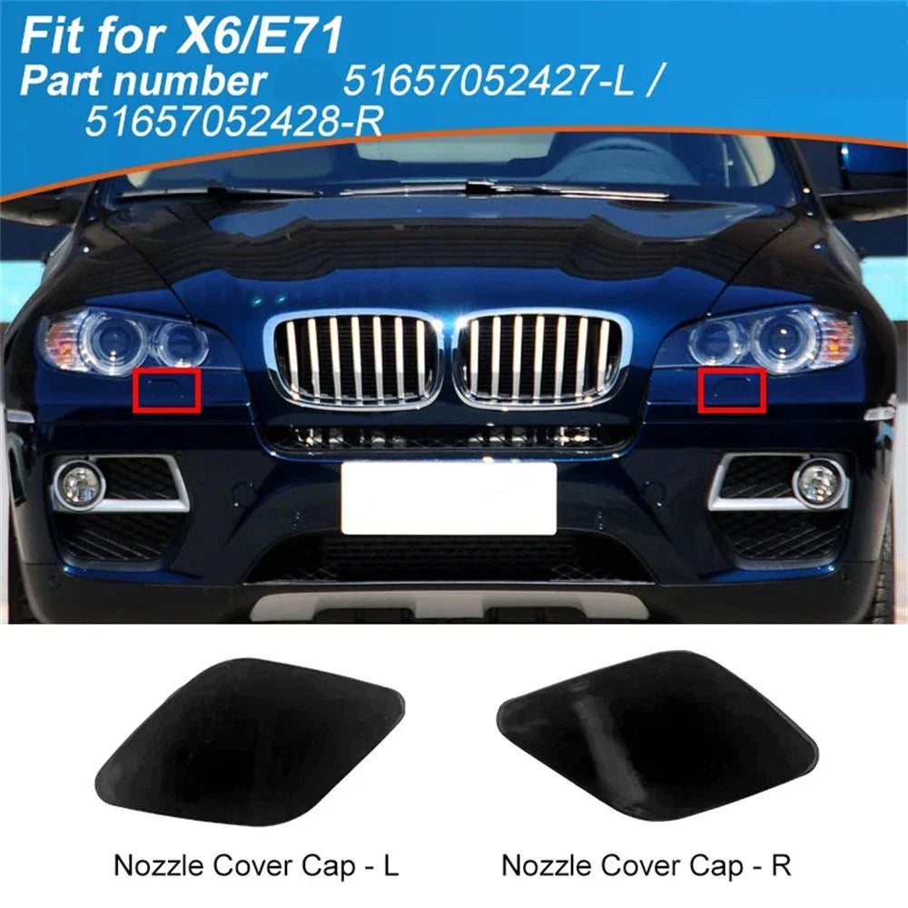 Front Headlight Washer Nozzle Covers for BMW X6 (2008-2014)