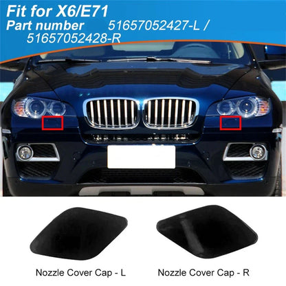 Front Headlight Washer Nozzle Covers for BMW X6 (2008-2014)