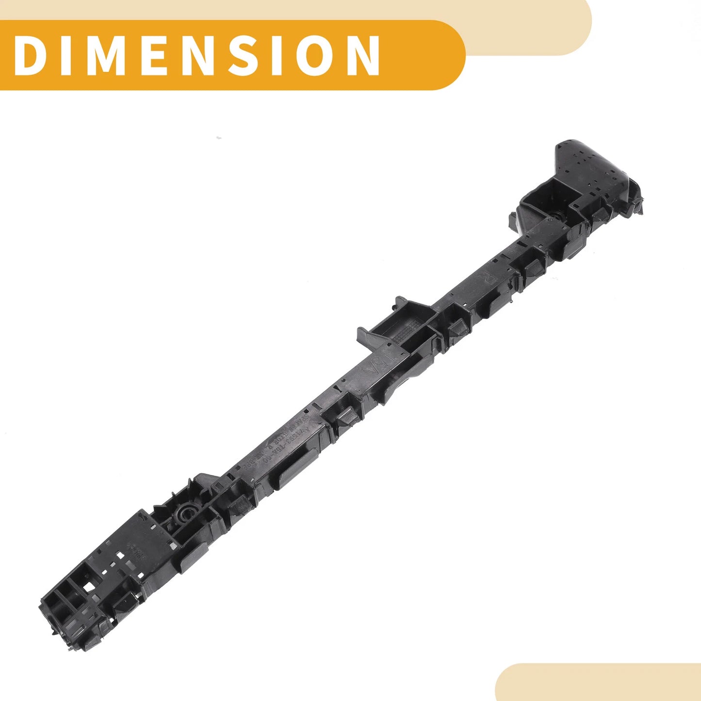RH Side Rear Bumper Support Bracket for Honda Fit (2015–2017) 1 Pc Black ABS