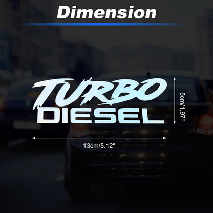 Reflective Bumper Decal for Turbo Diesel (Personalized)