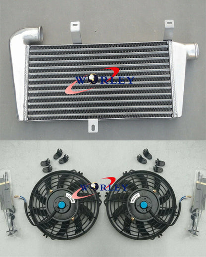 Universal Turbo Intercooler with Fans (465x250x52mm)