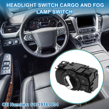 Headlight Switch No. 61319169404 for BMW 325i 335i (2008–2011) Plastic Black