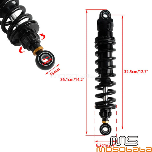 Remote Reservoir Rear Suspension Shocks for Harley FLTRX FLHR FLHX FLTRXSE (14-23)