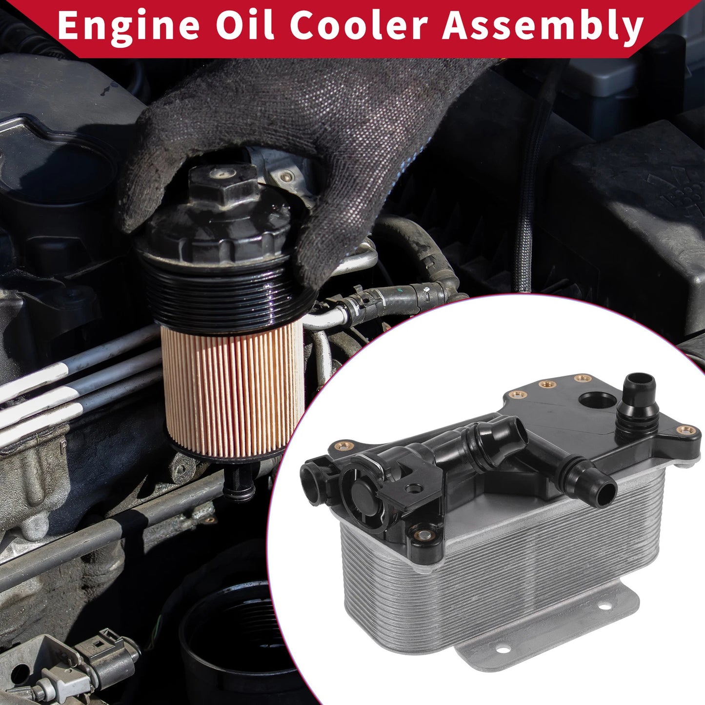 Engine Oil Cooler Filter Housing for BMW 528i (2008–2016) No. 17217638582