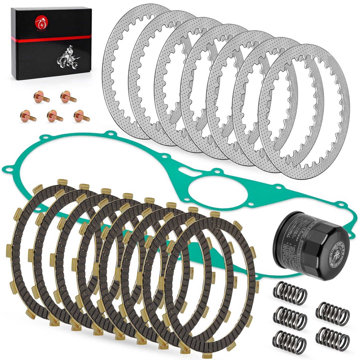 Clutch Friction Steel Plates & Gasket for Kawasaki Vulcan VN800 VN900 (1996–2010)