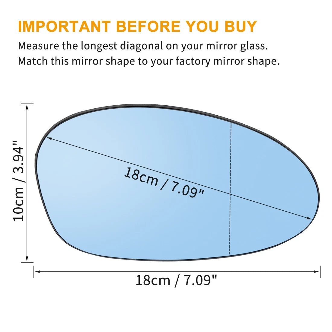 Pair Heated Wing Mirror Glass with Backing Blue for BMW 128i 135i 325i 328i 330i (2008–2013)