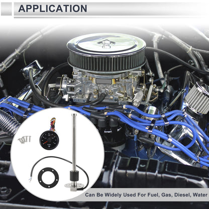 Fuel Sending Unit and Gauge Kit 240-33 Ohm for Boat Truck Vehicle