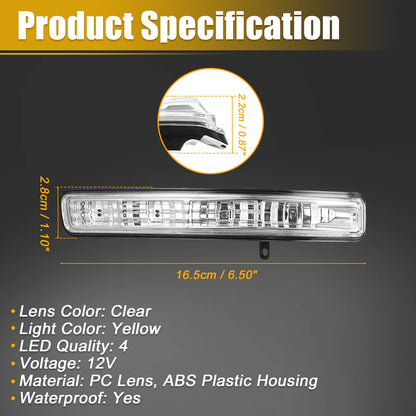 LED Front Left Side Mirror Turn Signal Light for Ford Explorer (2011–2019) BB5Z-13B375-A