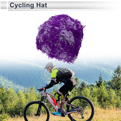 Cycling Hat for Keep Warm Light Purple Dark Purple (25x22cm) 1 Pcs