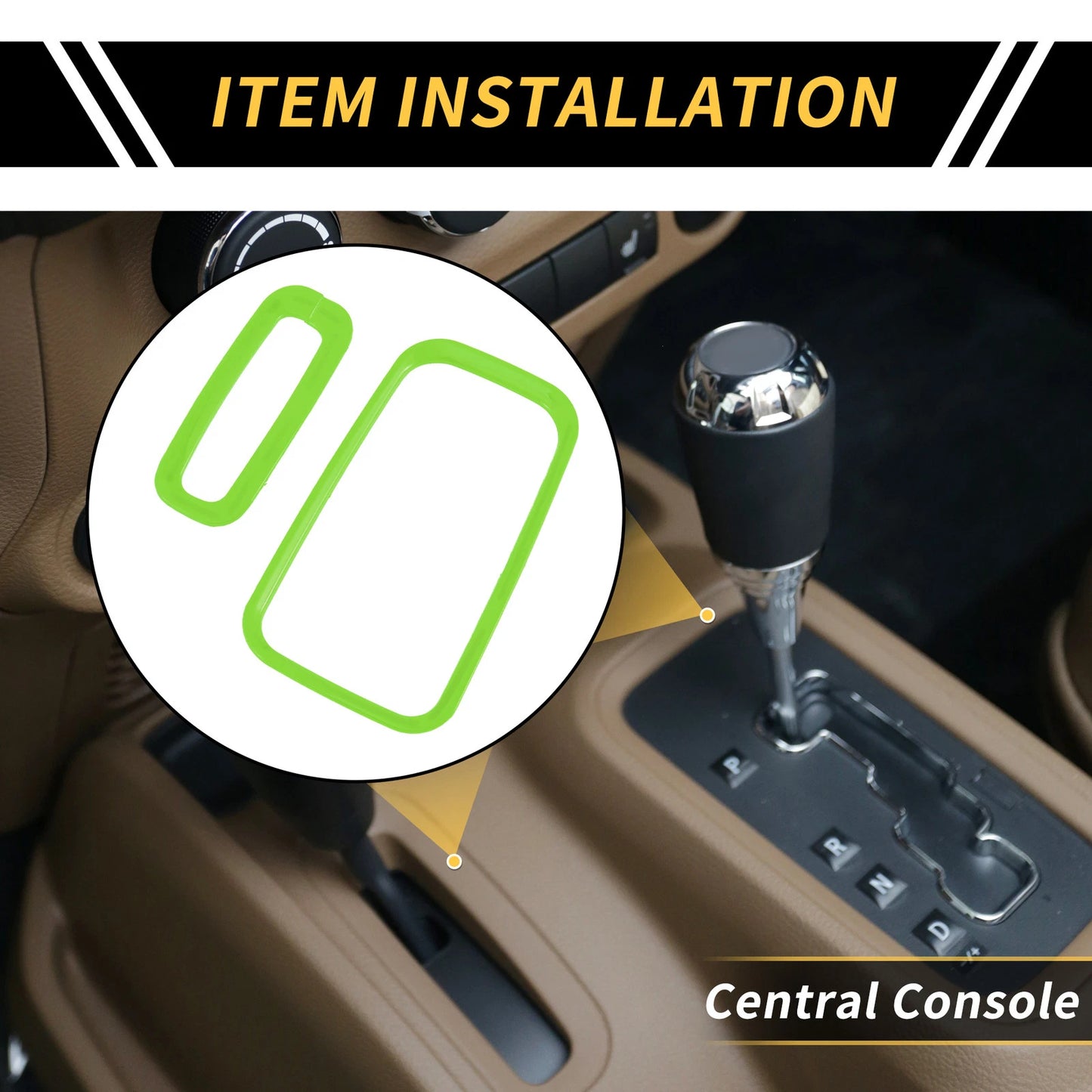 Console Gear Shift Ring Panel Cover Trim for Jeep Wrangler JK (2007–2018)