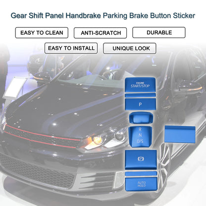Set of 1 Gear Shift Panel Handbrake Button Sticker for VW Golf