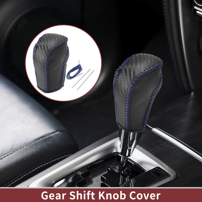 Gear Shift Knob Cover for Honda Inspire (2023) Blue Faux Leather