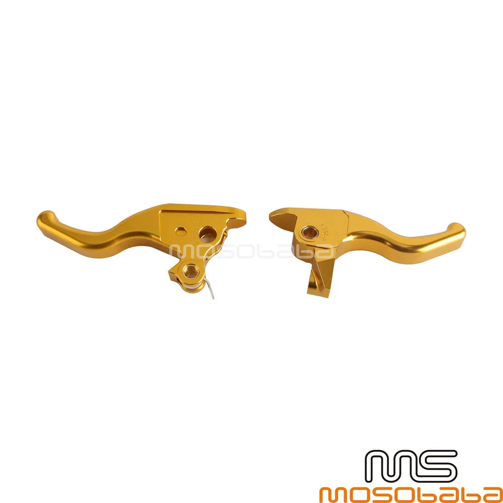 Gold Handlebars Brake Clutch Levers for Harley Tri Glide FLHTCUTG (2021)