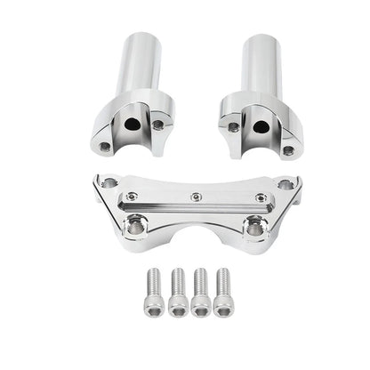 4" Handlebar Risers Top Clamp Chrome for Harley Dyna Softail FLTR FLHR (1991–2023)
