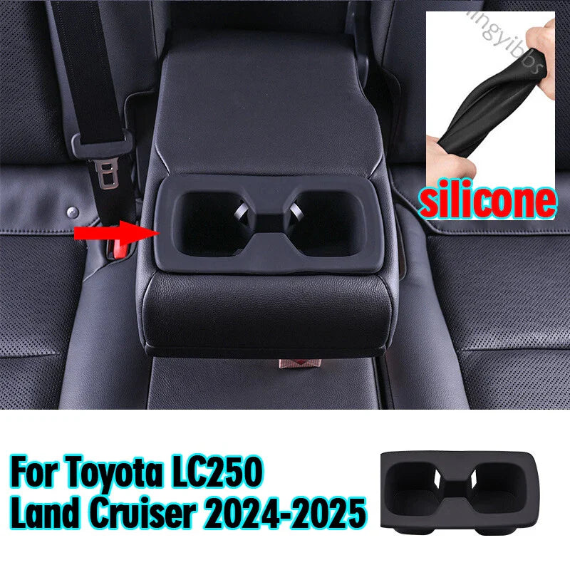Silicone Water Cup Cover Trim for Toyota LC250 Prado (2024–2025)