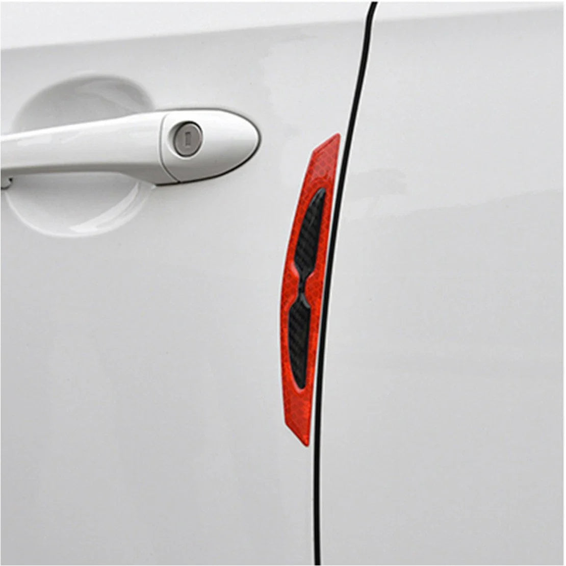 4pcs Car Door Anti-Collision Strip Bumper Guard Reflective Sticker for All Models