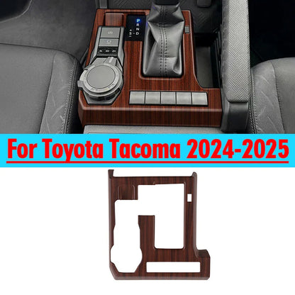 Gear Shift Panel Cover Trim / 1PC / Wood Grain for Toyota Tacoma (2024–25)