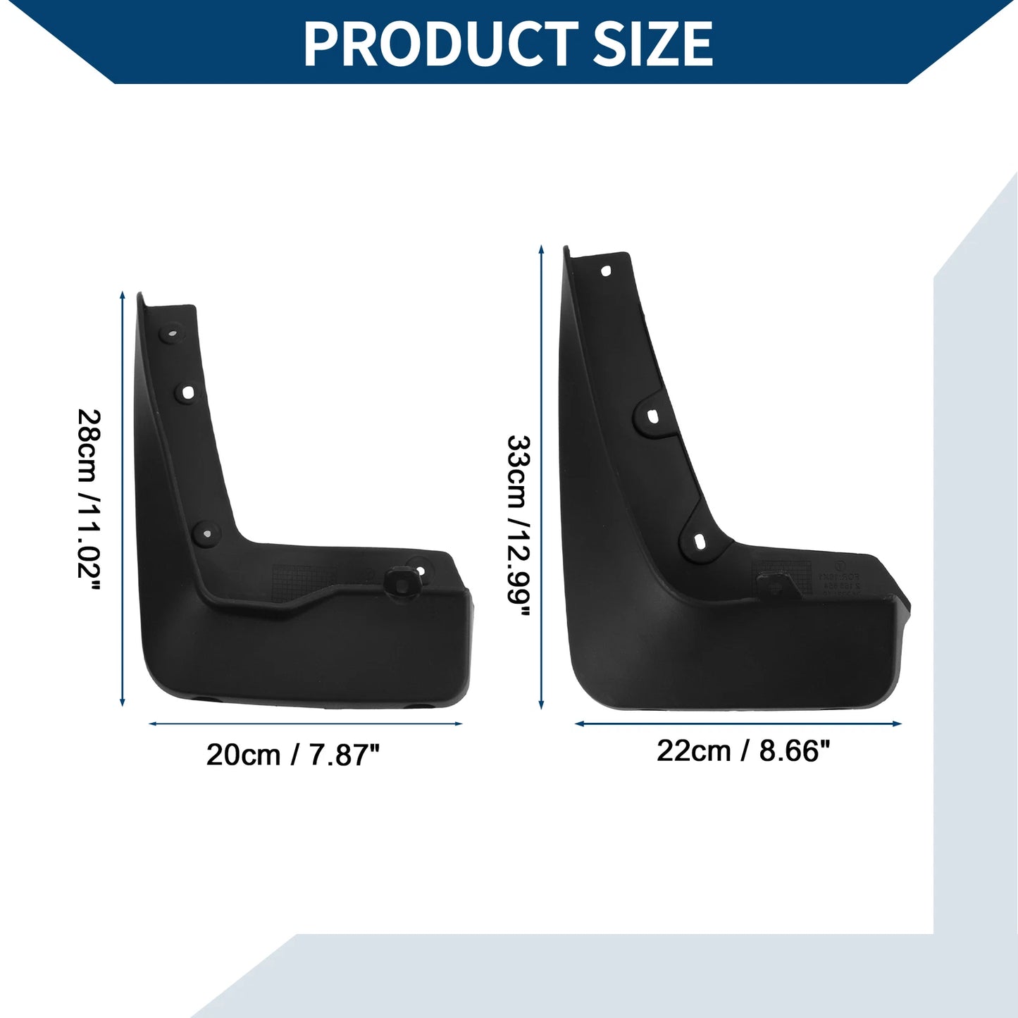 Set of 4 Mud Flaps Splash Guards for BMW X1 (2016–2023)