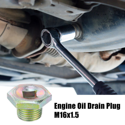 2X M16x1.5 Engine Oil Drain Plug Screw with Seal Ring for Mini