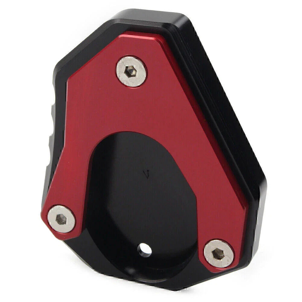 CNC Red Foot Stand Side Extension Plate for KAWASAKI Ninja 400, Versys 650, KLX 250