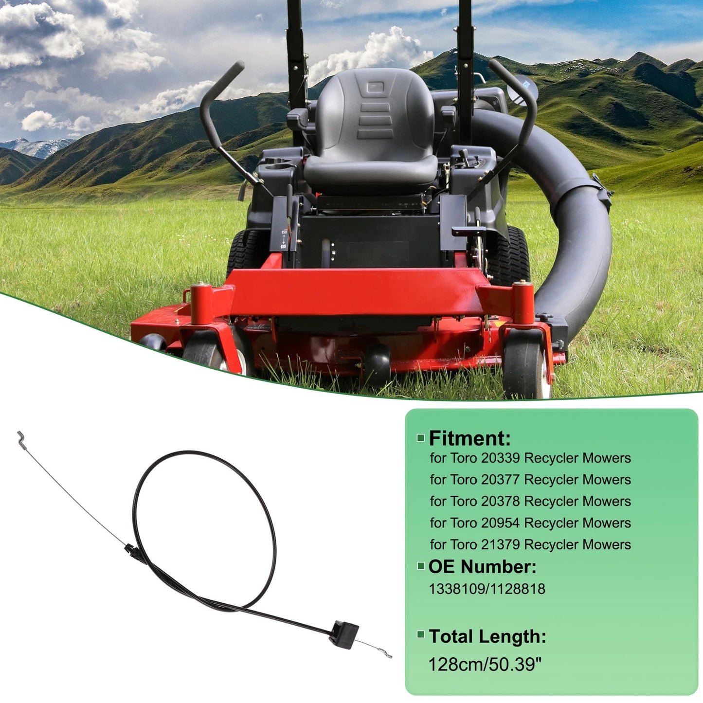 Brake Cable for Toro Recycler Mowers 20339 (50" No.1338109)