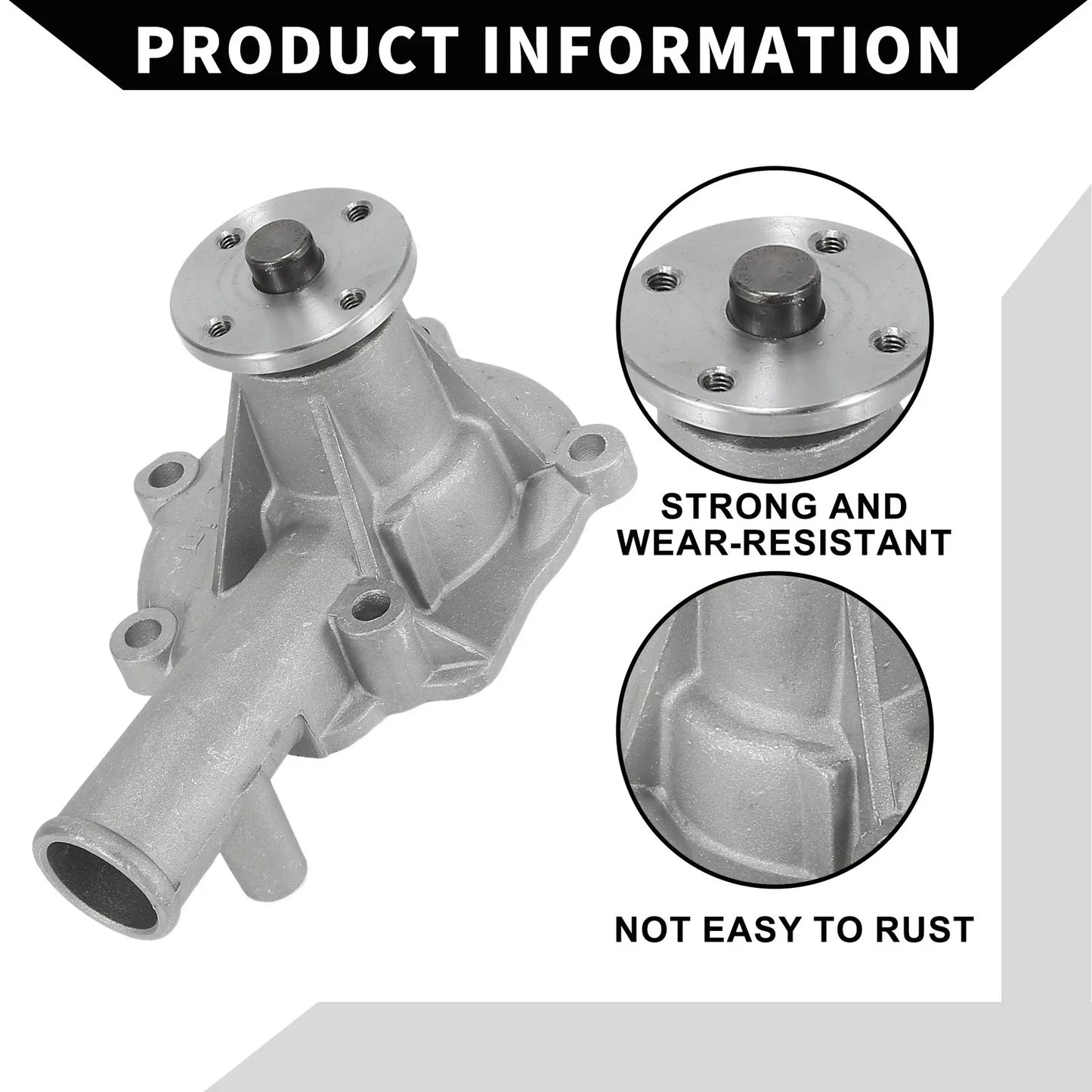 Water Pump with Gasket Kit for Dodge Challenger Conquest (1983-1989)