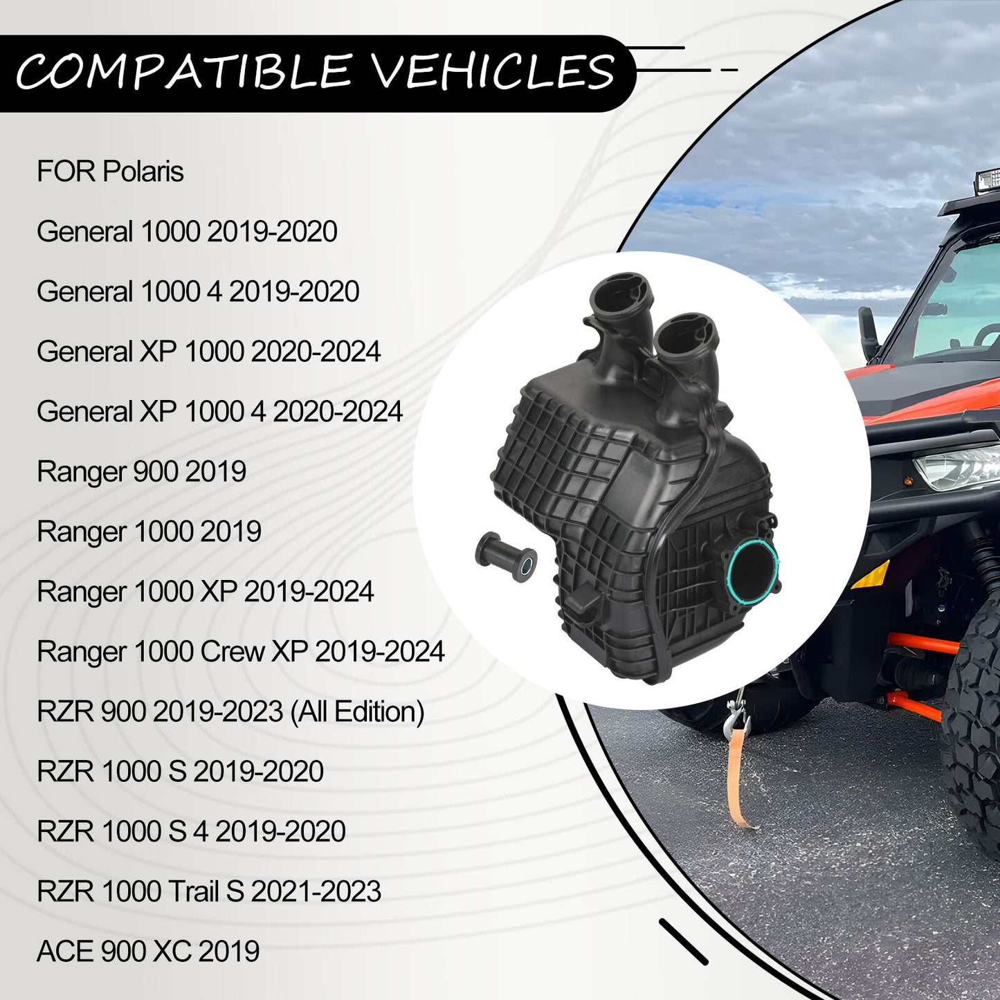 Air Box Intake Manifold for Polaris Ranger XP 1000 / Crew XP 1000 (2019–2024)