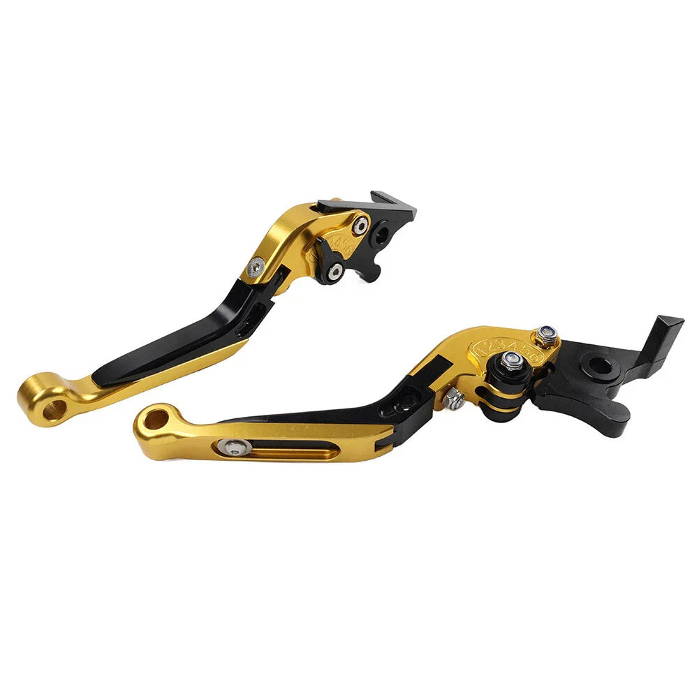 Gold Extendable Brake Clutch Levers for Kawasaki ZX1400 ZX14R ZZR1400 (06-17)